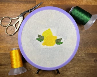 Lemons Embroidery Design | Cute Lemon Machine Embroidery File | Summer Fruit Embroidery | Instant Download