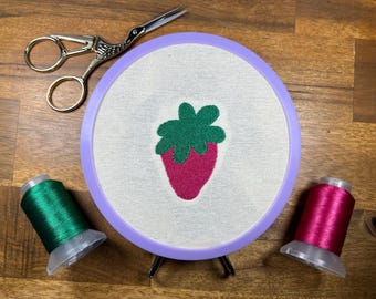 Strawberry Embroidery Design | Summertime Machine Embroidery File | Summer Fruit | Instant Download