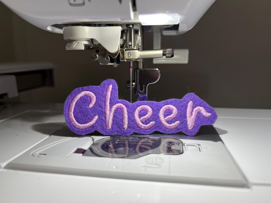Cheer Text Machine Embroidery Design – Digital Download File! - Etsy