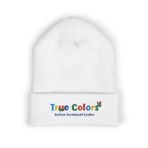 Custom Embroidered Beanie | True Colors Autism Awareness Hat | Gift for Supporters, Winter Accessory, Fundraiser, Cozy Knit Cap