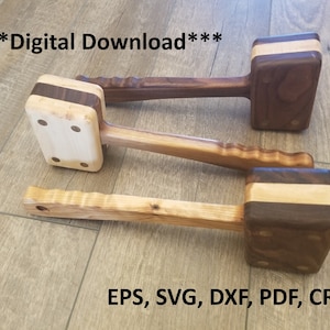 Mallet, Wooden Mallet, Wood Hammer, Tool, Garage, Gift, Vcarve Pro, Vectric, CNC, Tooling, Tool for Garage, Man Cave,