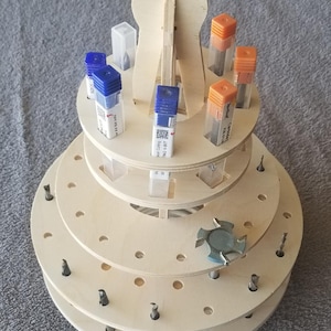 CNC Bit Carousel | CNC tool holder | Bit Holder | Garage Tools | CNC Router Bit holder | Bit Organizer