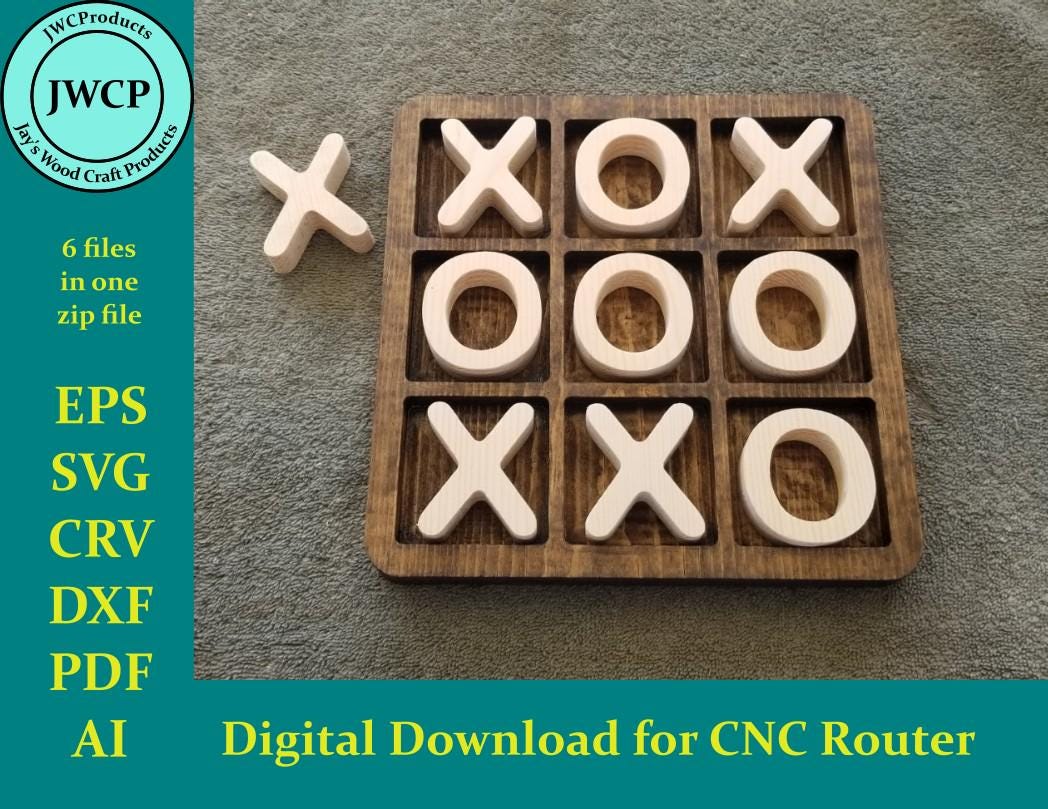 CNC Tic Tac Toe Game: Digital Download, Vcarve Pro File - Etsy