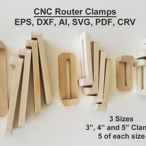 CNC Router Clamps Hold down Clamps Wood Clamps Woodworking Clamps Vector files Work holding Clamps Clamping wood pdf eps dxf ai svg pdf crv