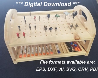 CNC Bit Holder, Tool Organizer Plans (Digital Download)