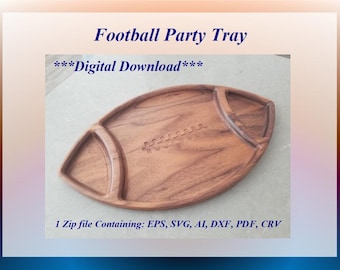 Football Platter, Tray, Football party, Party food, Party Tray, Family Gatherings, Food Trays. Vectric, Vacare Pro, Aspire, Cut2D