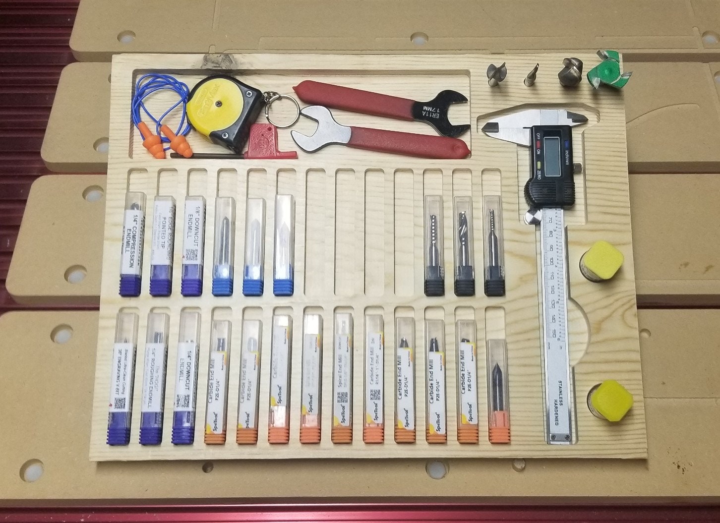 CNC Router Bit Organizer Tray: Vcarve Pro File (digital Download) - Etsy