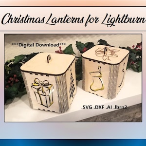 Christmas Lantern Laser Cut Files: Holiday Decor (Digital Download)