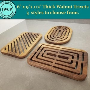 Trivets, Pot holders, Kitchen ware, Cooking, Decorative, Wood, Kitchen Utensil, Table protection, Solid Walnut Trivets, Heat pads