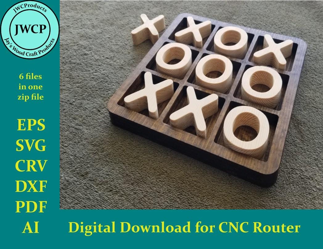 CNC Tic Tac Toe Game: Digital Download, Vcarve Pro File - Etsy