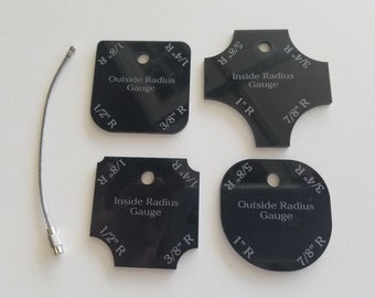 Acrylic Radius Gauge Set: Inside & Outside, 1/8 to 1 Inch