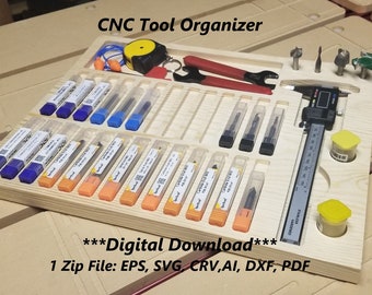 CNC Router Bit Organizer Tray: Vcarve Pro File (Digital Download)