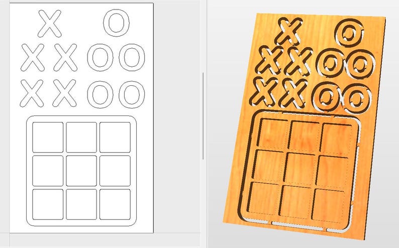 CNC Tic Tac Toe Game: Digital Download, Vcarve Pro File - Etsy