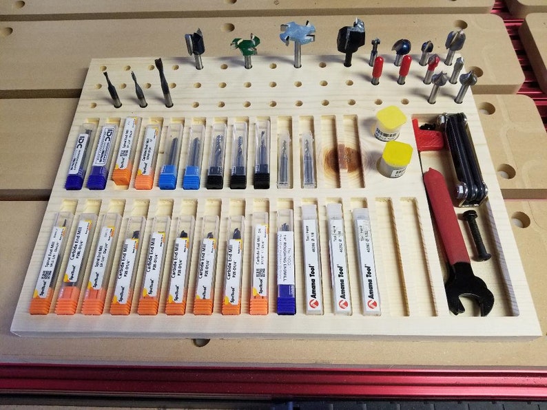 CNC Bit Organizer: Vectric Ready Tool Holder (digital Download) - Etsy