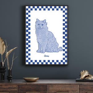 Custom Funky Pet Portrait, Cute Digital Cat Poster, Custom Badly Drawn Dog Portrait Minimalist Custom Poorly Drawn, Retro Pet Prints Gift