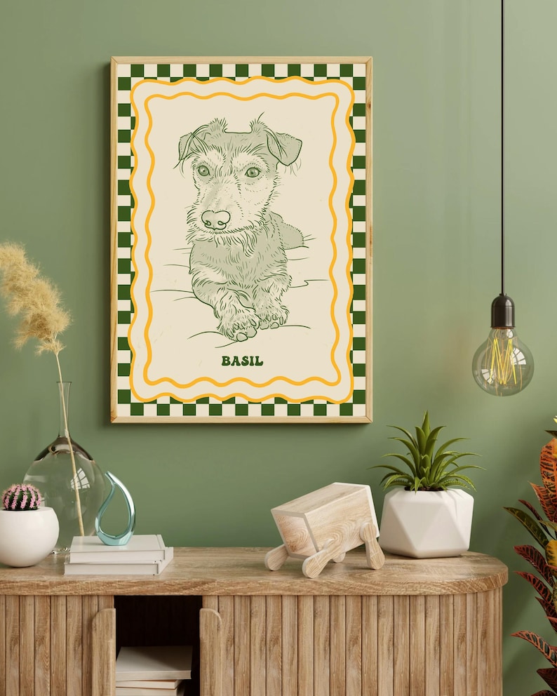 Custom Funky Pet Portrait, Cute Digital Cat Poster, Custom Badly Drawn ...
