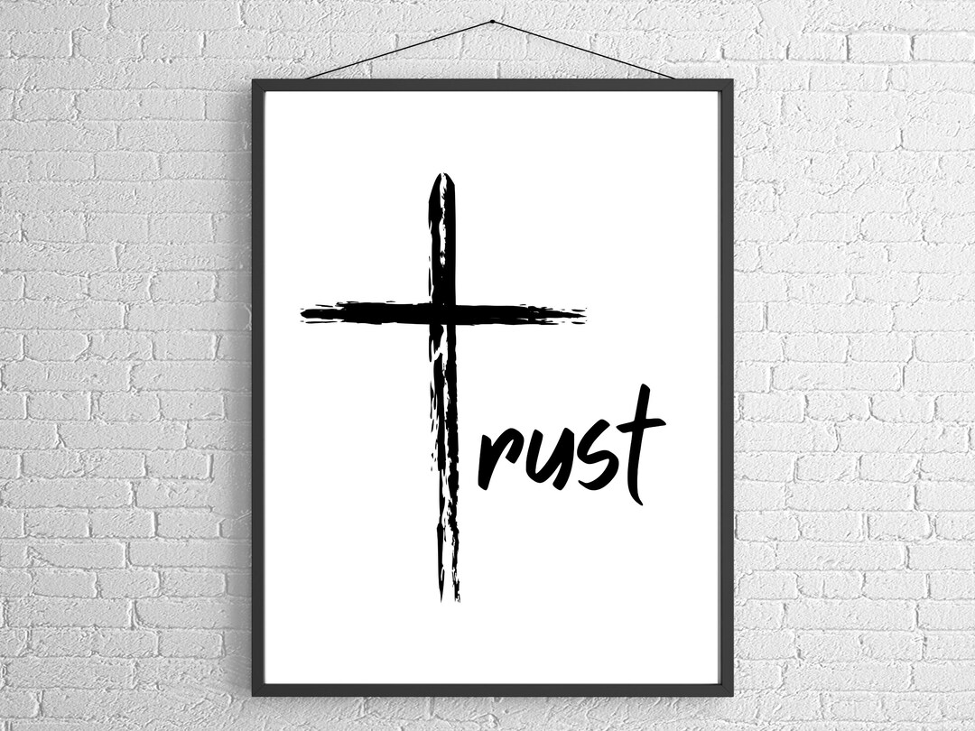 Christian Wall Art Cross Wall Art Christian Room Decor Etsy