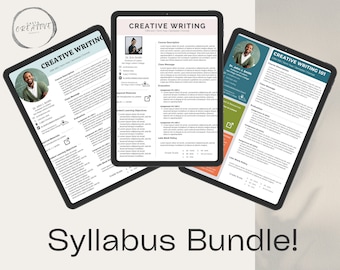 Syllabus BUNDLE! | Fully Editable Canva Templates, Course Syllabus WITH EXTRAS!