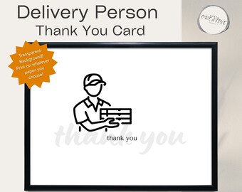 Delivery Person Thank You Cards | 3 LANGUAGES & 3 DESIGNS!