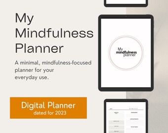 My Mindfulness Planner (2023) | Self-care, Mindfulness, Journal+Yearly Planner, Intention+Gratitude+Self-Reflection, Mood Tracker