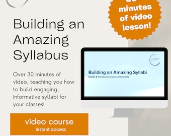 Building an Amazing Course Syllabus (VIDEO LESSON!)