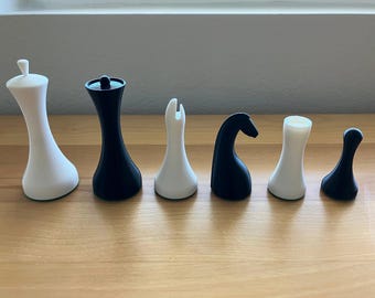 Minimalist Style Chess Set Pieces