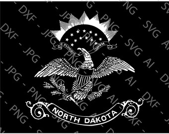 North Dakota State Flag File Bundle (ai, dxf, jpg, png & svg)