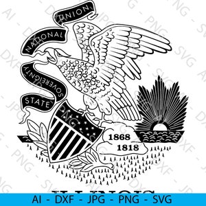 Illinois State Flag File Bundel (ai, dxf, jpg, png &svg)