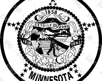 Minnesota State Flag File Bundle (ai, dxf, jpg, png & svg)