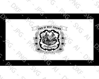 West Virginia State Flag File Bundle (ai, dxf, jpg, png & svg)