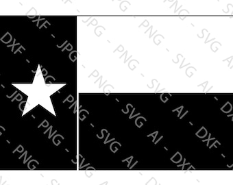 Texas State Flag File Bundle (ai, dxf, jpg, png & svg)