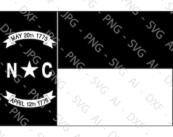 North Carolina State Flag File Bundle (ai, dxf, jpg, png & svg)