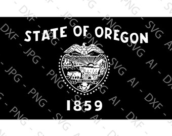 Oregon State Flag File Bundle (ai, dxf, jpg, png & svg)