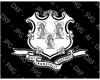 Connecticut State Flag File Bundle (ai, dxf, jpg, png & svg)