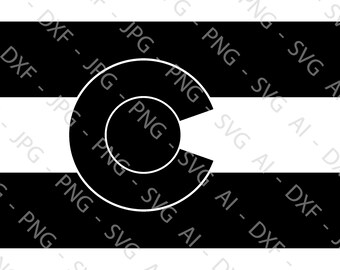 Colorado State Flag File Bundle (ai, dxf, jpg, png & svg)