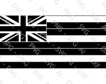 Hawaii State Flag File Bundle (ai, dxf, jpg, png & svg)