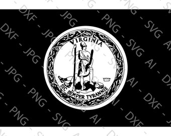 Virginia State Flag File Bundle (ai, dxf, jpg, png & svg)