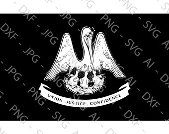 Louisiana State Flag File Bundle (ai, dxf, jpg, png & svg)