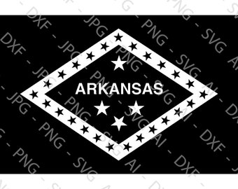 Arkansas State Flag File Bundle (ai, dxf, jpg, png & svg)