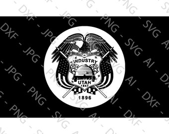 Utah State Flag File Bundle (ai, dxf, jpg, png & svg)