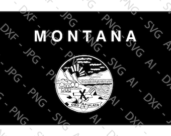 Montana State Flag File Bundle (ai, dxf, jpg, png & svg)