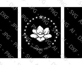 Mississippi State Flag File Bundle (ai, dxf, jpg, png & svg)