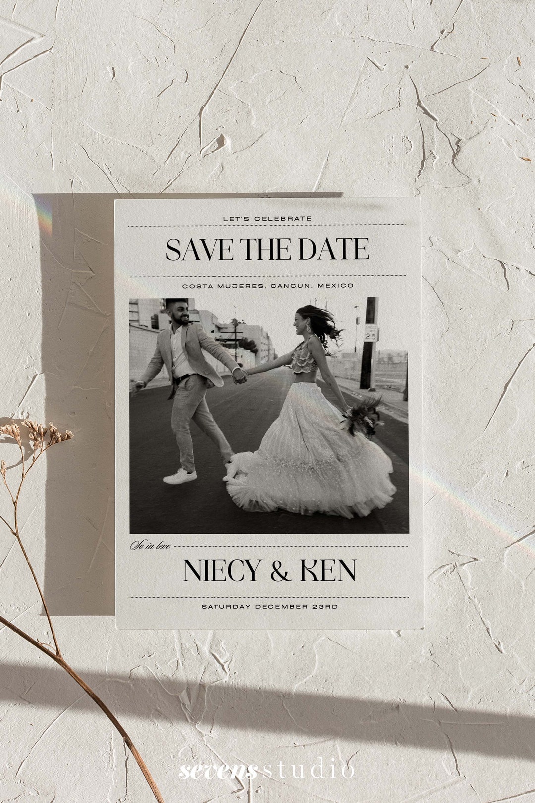 Newspaper Save the Date Template Postcard Photo Save the Date Newspaper Save the Date Template Postcard Photo Save the Date