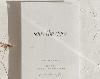 Simple Save The Date Card Template | Customizable Canva Template | Modern Wedding Aesthetic Photo Card | Digital Save the Date Template