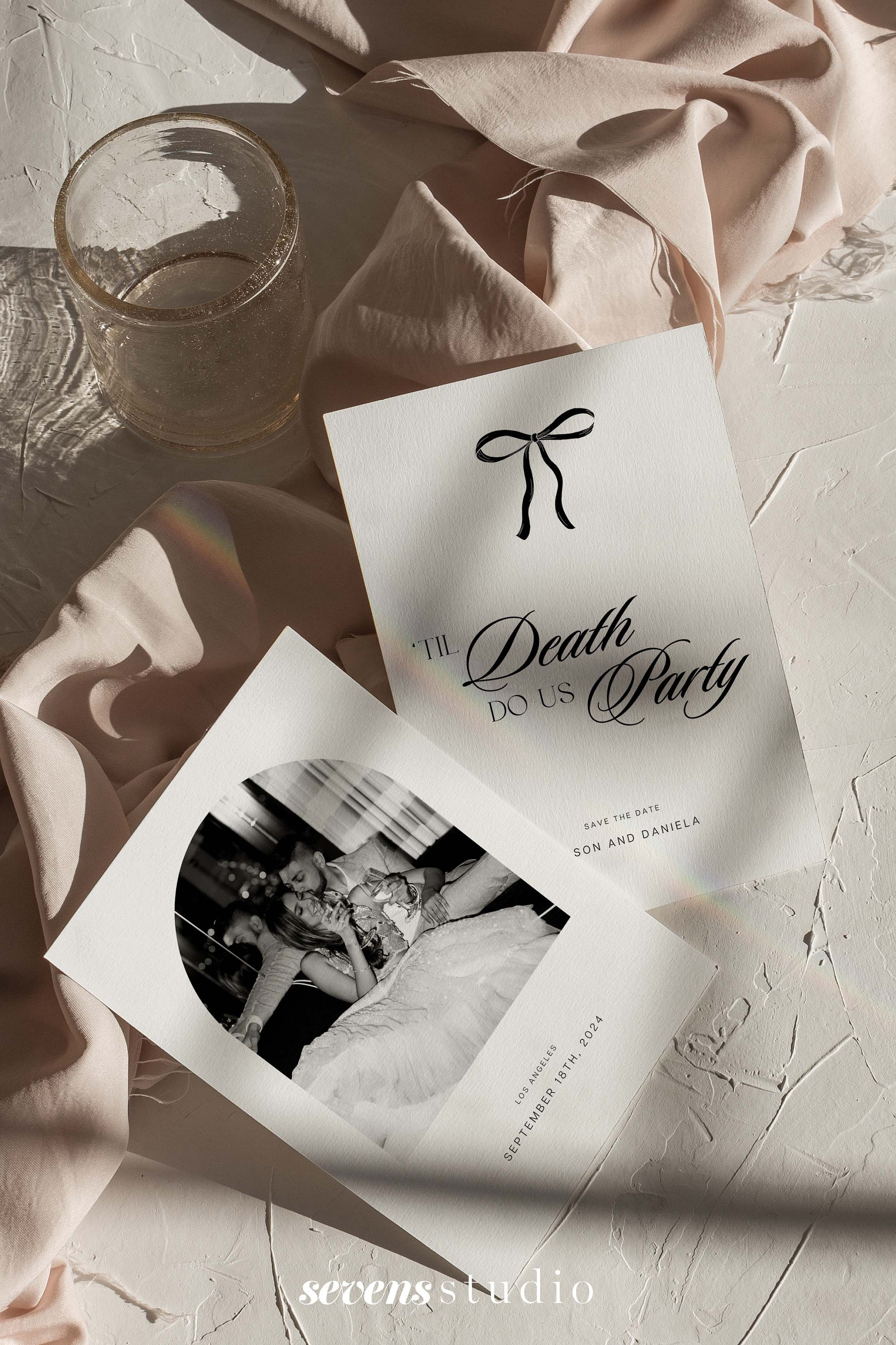 Til Death Do Us Party Save the Date Template | Modern Digital Template ...