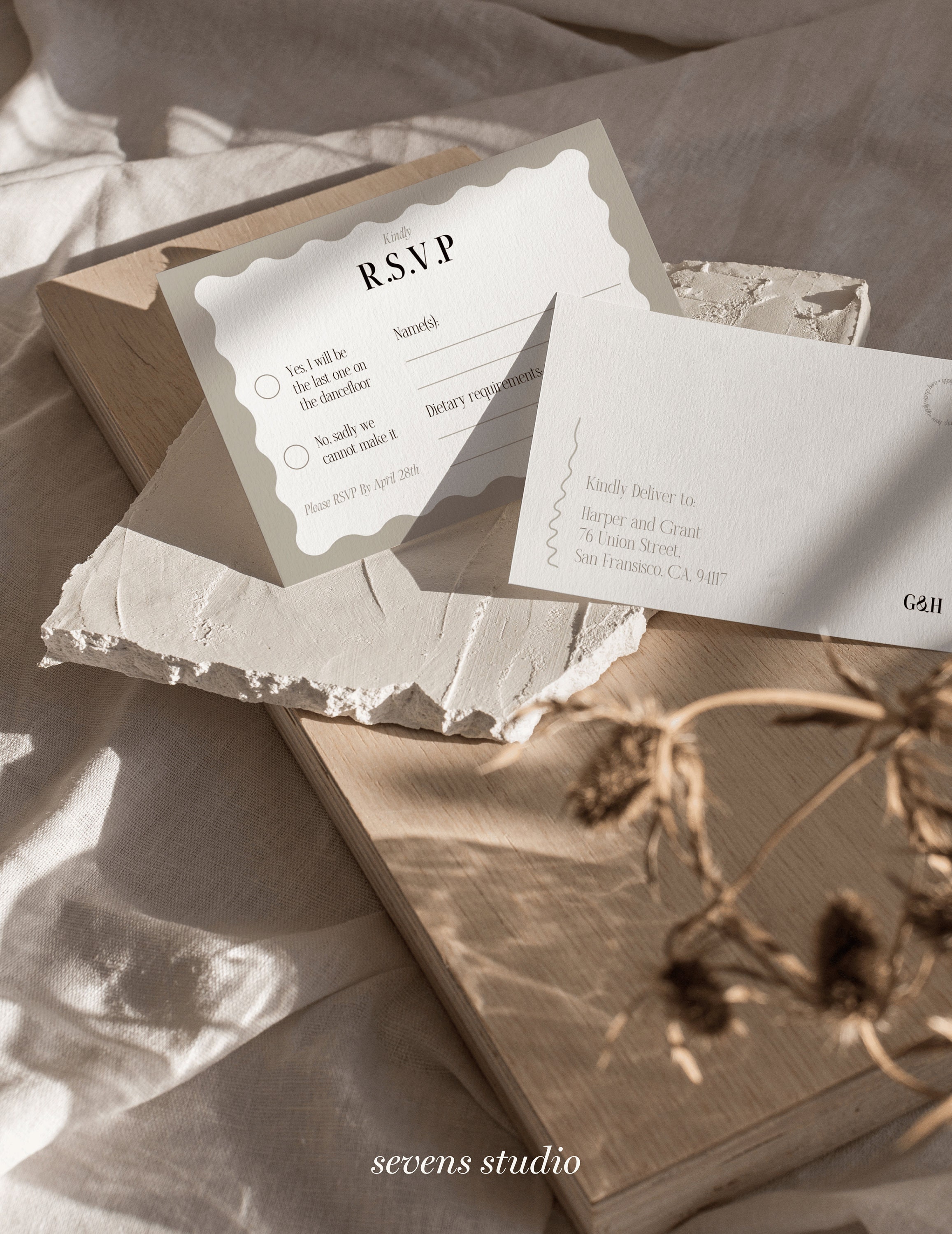 Modern Invitation Suite Printable, Editable Template Design Instant ...