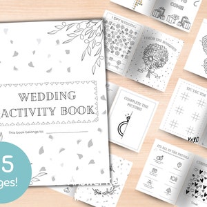 Wedding Kids Activity Book Printable, Kids Wedding Activity Pack, Wedding Activity Page Kids, Reception Kids Table Games, Coloring Sheets