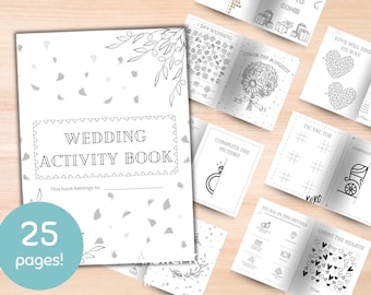 Wedding Kids Activity Book Printable, Kids Wedding Activity Pack, Wedding Activity Page Kids, Reception Kids Table Games, Coloring Sheets