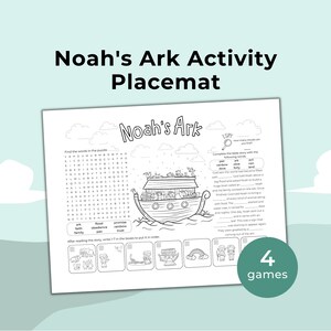 Kids Bible Verses Activity Pages, Activity Placemat Printable, Kids Church Party, Christian Homeschool, Sunday School