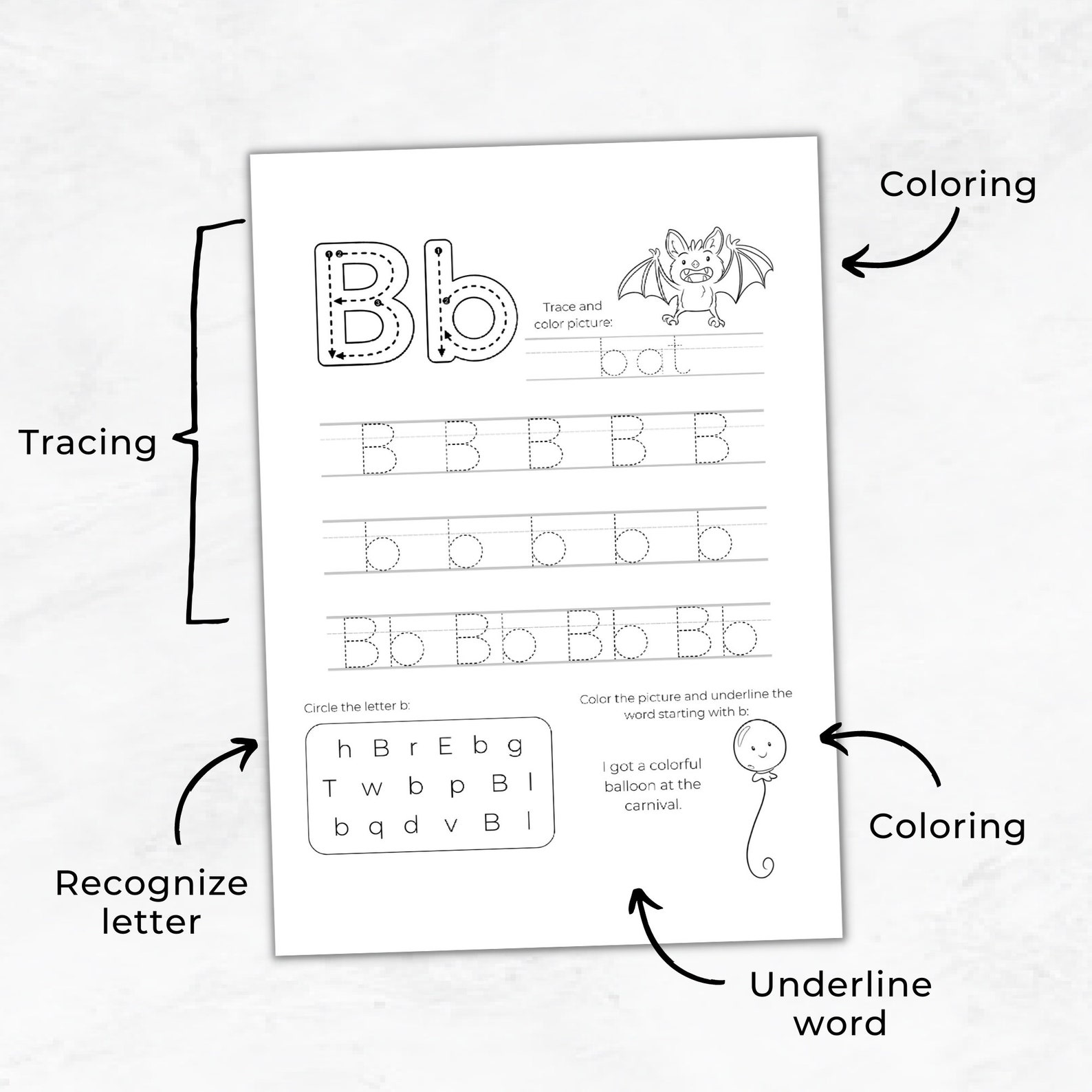 Printable Alphabet Practice Sheets PDF, Tracing Letter Worksheets